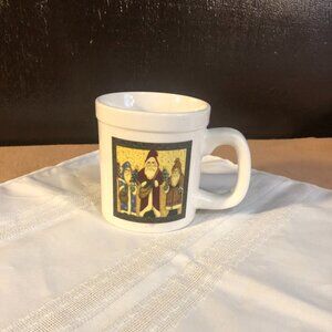 Paper Image Ceramic Christmas Coffee Mug, Featuring Santa Claus